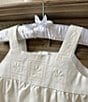 Edgehill Collection x Kristin Ellen Hockman Little Girls 2T-6X Elin Embroidered Pant Set, Color:Blue/White - Image 6