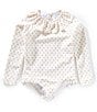 Edgehill Collection x Kristin Ellen Hockman Little Girls 2T-6X Greta Yellow Floral One-Piece Swimsuit, Color:Ivory - Image 1