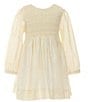 Edgehill Collection x Kristin Ellen Hockman Little Girls 2T-6X Margaret Long Sleeve Smocked Dress, Color:Yellow - Image 1