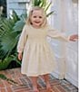 Edgehill Collection x Kristin Ellen Hockman Little Girls 2T-6X Margaret Long Sleeve Smocked Dress, Color:Yellow - Image 3