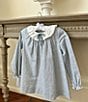Edgehill Collection x Kristin Ellen Hockman Little Girls Selma Long Sleeve Dress, Color:Blue - Image 5