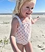 Edgehill Collection x Kristin Ellen Hockman Little Girls Sybil Square Neck Floral One-Piece Swimsuit, Color:Ivory - Image 5
