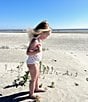 Edgehill Collection x Kristin Ellen Hockman Little Girls Sybil Square Neck Floral One-Piece Swimsuit, Color:Ivory - Image 6