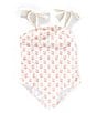 Edgehill Collection x Kristin Ellen Hockman Little Girls Sybil Square Neck Floral One-Piece Swimsuit, Color:Ivory - Image 1