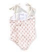 Edgehill Collection x Kristin Ellen Hockman Little Girls Sybil Square Neck Floral One-Piece Swimsuit, Color:Ivory - Image 2