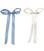Edgehill Collection x Megan Karp Girls Tiny Satin Hair Bows 2-Pack - Image 1