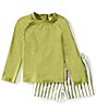 Edgehill Collection x Megan Karp Little Boys Leo Rashguard & Stripe Swim Trunks Set - Image 1