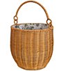 Edgehill Collection x Megan Karp Wicker Floral Printed Lined Basket - Image 1