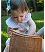 Edgehill Collection x Megan Karp Wicker Floral Printed Lined Basket - Image 3