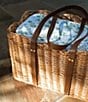 Edgehill Collection x Megan Karp Wicker Floral Insulated Cooler Tote - Image 1