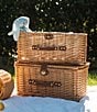 Edgehill Collection x Megan Karp Wicker Stripe Lined Keepsake Trunk - Image 1