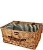 Edgehill Collection x Megan Karp Wicker Stripe Lined Keepsake Trunk - Image 1