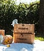 Edgehill Collection x Megan Karp Wicker Stripe Lined Keepsake Trunk - Image 3