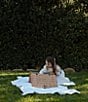 Edgehill Collection x Megan Karp Wicker Stripe Lined Keepsake Trunk - Image 4