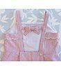 Color:Red - Image 4 - x The Broke Brooke Baby Girls 12-24 Months Emerson Woven Stripe Romper