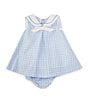 Color:Blue - Image 1 - x The Broke Brooke Baby Girls 3-24 Months Annabelle Woven Gingham Sailor Dress