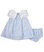 Color:Blue - Image 3 - x The Broke Brooke Baby Girls 3-24 Months Annabelle Woven Gingham Sailor Dress
