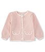 Color:Pink - Image 1 - x The Broke Brooke Baby Girls 3-24 Months Grace Seed Stich Sweater Cardigan