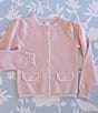 Color:Pink - Image 3 - x The Broke Brooke Baby Girls 3-24 Months Grace Seed Stich Sweater Cardigan