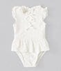 Color:Ivory - Image 1 - x The Broke Brooke Baby Girls Newborn-24 Months Elle Eyelet One Piece Swimsuit