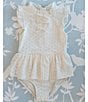 Color:Ivory - Image 3 - x The Broke Brooke Baby Girls Newborn-24 Months Elle Eyelet One Piece Swimsuit