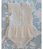 Color:Ivory - Image 4 - x The Broke Brooke Baby Girls Newborn-24 Months Elle Eyelet One Piece Swimsuit