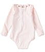 Color:Pink - Image 2 - x The Broke Brooke Baby Girls Newborn-24 Months Caroline Floral Trim One Piece Swimsuit