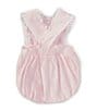 Color:Pink - Image 2 - x The Broke Brooke Baby Girls Newborn-24 Months Collins Pique Embroidered Romper