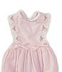 Color:Pink - Image 3 - x The Broke Brooke Baby Girls Newborn-24 Months Collins Pique Embroidered Romper