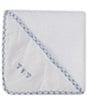 Color:Blue/White - Image 1 - x The Broke Brooke Callahan Embroidered Boat Hooded Towel