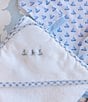 Color:Blue/White - Image 3 - x The Broke Brooke Callahan Embroidered Boat Hooded Towel