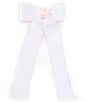Color:White/Pink Trim - Image 1 - x The Broke Brooke Girls Contrast Trim Moonstitch Hair Bow