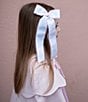 Color:White/Pink Trim - Image 2 - x The Broke Brooke Girls Contrast Trim Moonstitch Hair Bow