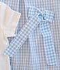 Color:Blue/White - Image 3 - x The Broke Brooke Girls Gingham Hair Bow