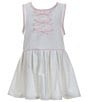 Color:White - Image 1 - x The Broke Brooke Little Girls 2T-6X Mignonne Bow Detail Pleated Tennis Dress