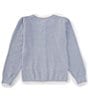 Color:Blue - Image 2 - x The Broke Brooke Little Girls 2T-6X Dottie Seed Stitch Sweater Cardigan