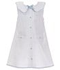 Color:White - Image 1 - x The Broke Brooke Little Girls 2T-6X Lively Peter Pan Woven Pique Shift Dress