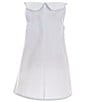 Color:White - Image 2 - x The Broke Brooke Little Girls 2T-6X Lively Peter Pan Woven Pique Shift Dress