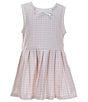 Color:Pink - Image 1 - x The Broke Brooke Little Girls 2T-6X Lillian Gingham Print Pleated Tennis Dress