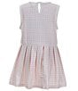 Color:Pink - Image 2 - x The Broke Brooke Little Girls 2T-6X Lillian Gingham Print Pleated Tennis Dress