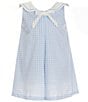 Color:Blue - Image 1 - x The Broke Brooke Little Girls 2T-6X Annabelle Woven Gingham Sailor Dress