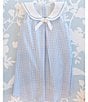 Color:Blue - Image 3 - x The Broke Brooke Little Girls 2T-6X Annabelle Woven Gingham Sailor Dress