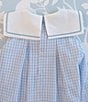Color:Blue - Image 4 - x The Broke Brooke Little Girls 2T-6X Annabelle Woven Gingham Sailor Dress