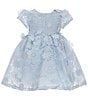 Color:Blue - Image 1 - x The Broke Brooke Little Girls 2T-8 Charleston 3D Lace Floral Dress