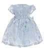 Color:Blue - Image 2 - x The Broke Brooke Little Girls 2T-8 Charleston 3D Lace Floral Dress