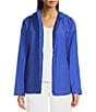 Color:Blue Star - Image 1 - Anorak Light Cotton Stand Collar Long Sleeve Pocketed Boxy Hooded Jacket