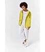 Color:Citron - Image 5 - Anorak Light Cotton Stand Collar Long Sleeve Pocketed Boxy Hooded Jacket