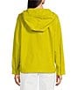 Color:Citron - Image 2 - Anorak Light Cotton Stand Collar Long Sleeve Pocketed Boxy Hooded Jacket