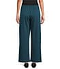Eileen Fisher Brushed Terry Elastic Waist Straight Side Vent Pants, Color:Alpine - Image 2