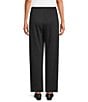 Eileen Fisher Brushed Terry Elastic Waist Straight Side Vent Pants, Color:Black - Image 2
